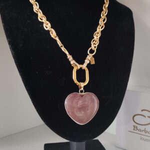 Collar corazón rojo